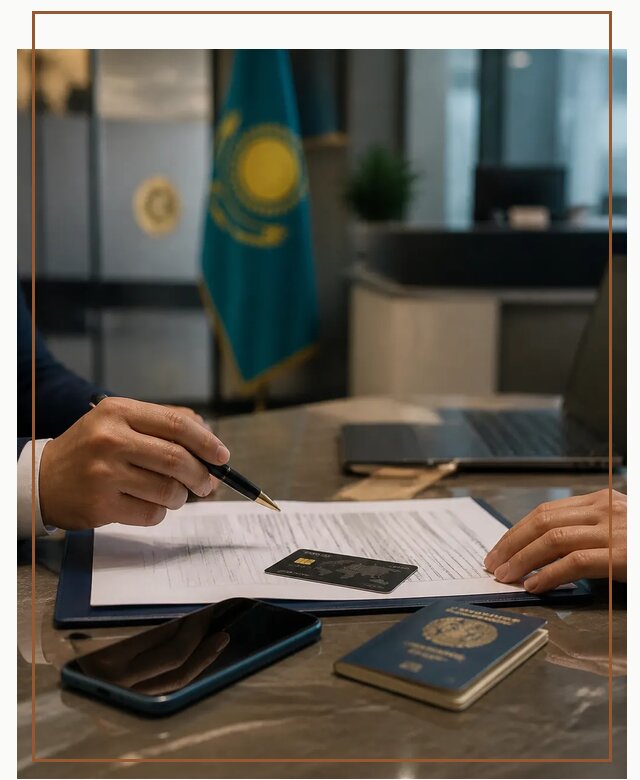 Открытие счета и банковской карты в Казахстане в Соколе